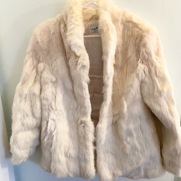 Old Rabbit Coat Sergio Valente | Jackets & Coats | Vintage Sergio Valente 97s Cream ...